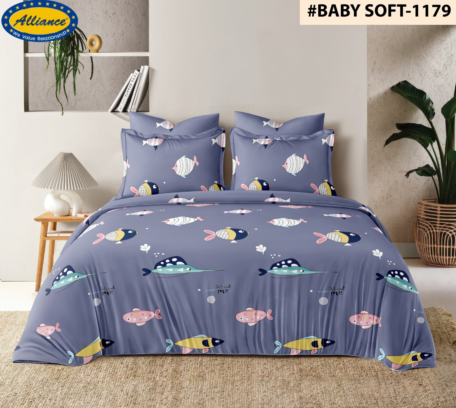 Cotton Feel Bedspread 55x85 Inch