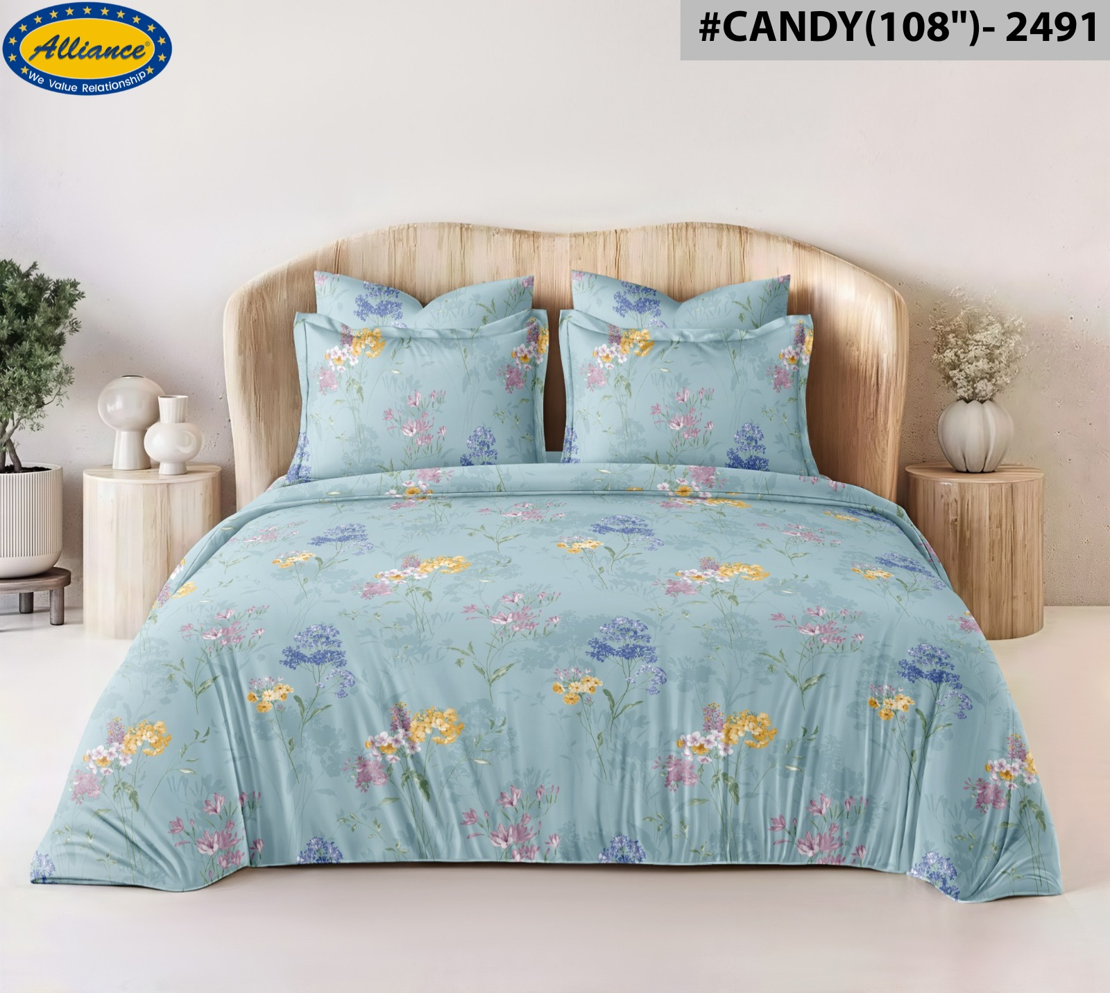 Cotton Feel Bedspread 90x100 Inch