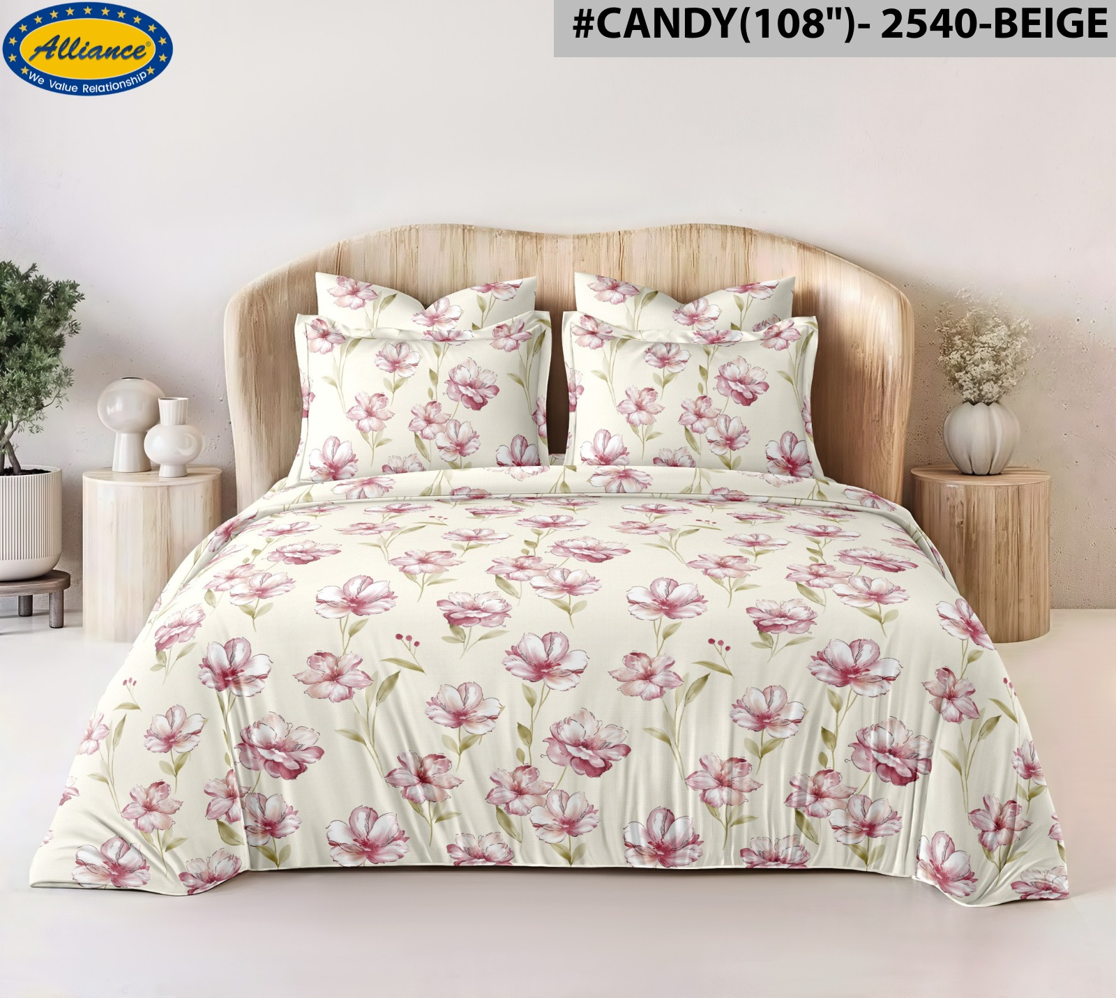 Cotton Feel Bedspread 90x100 Inch