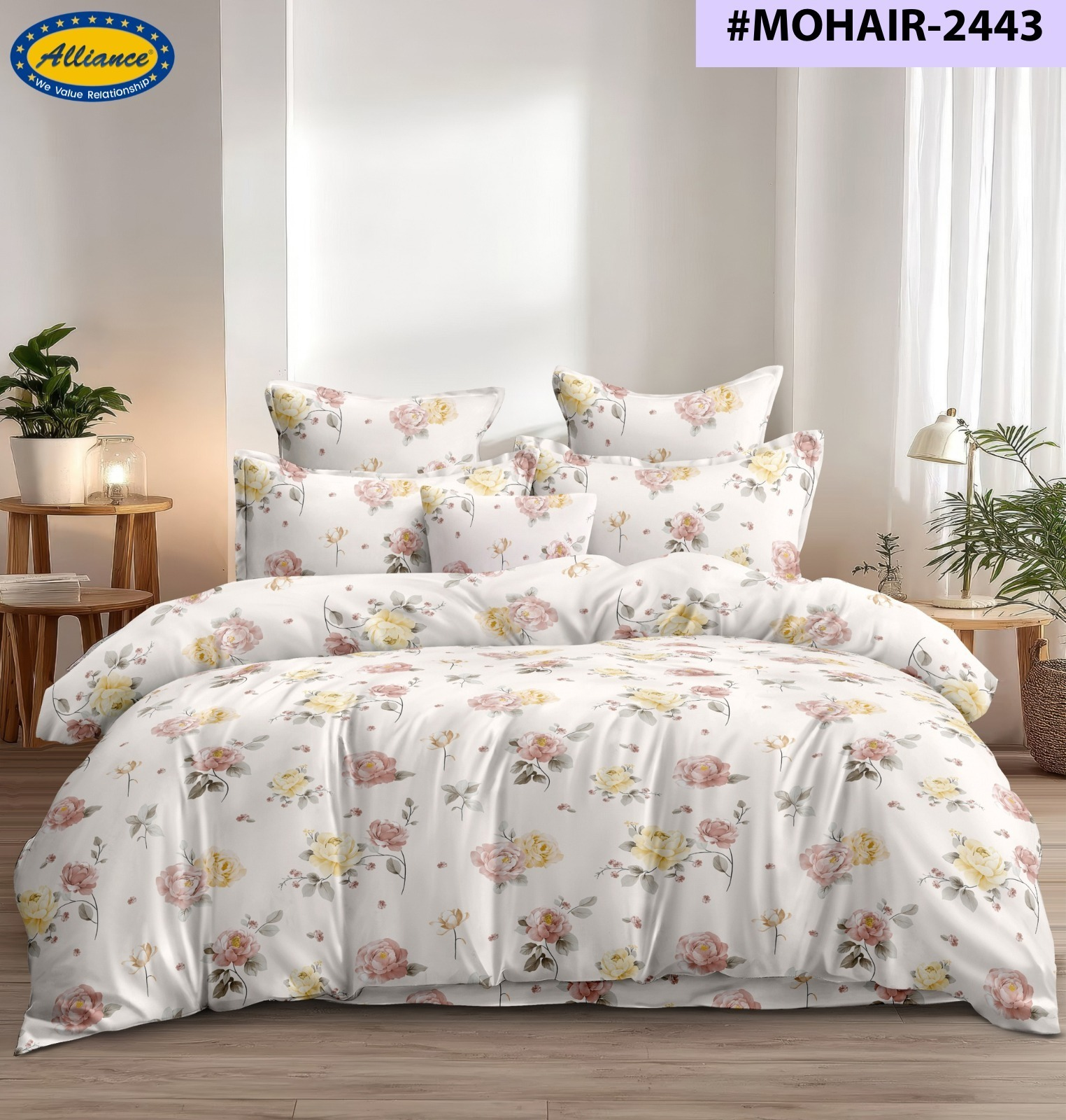 Cotton Feel Bedspread 108x108 Inch