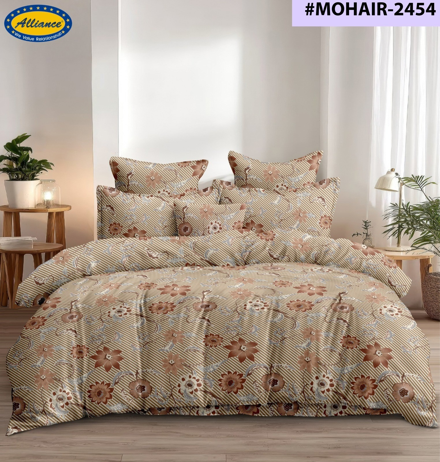 Cotton Feel Bedspread 108x108 Inch