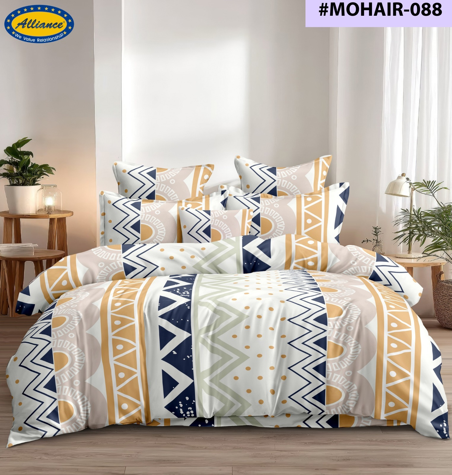 Cotton Feel Bedspread 108x108 Inch
