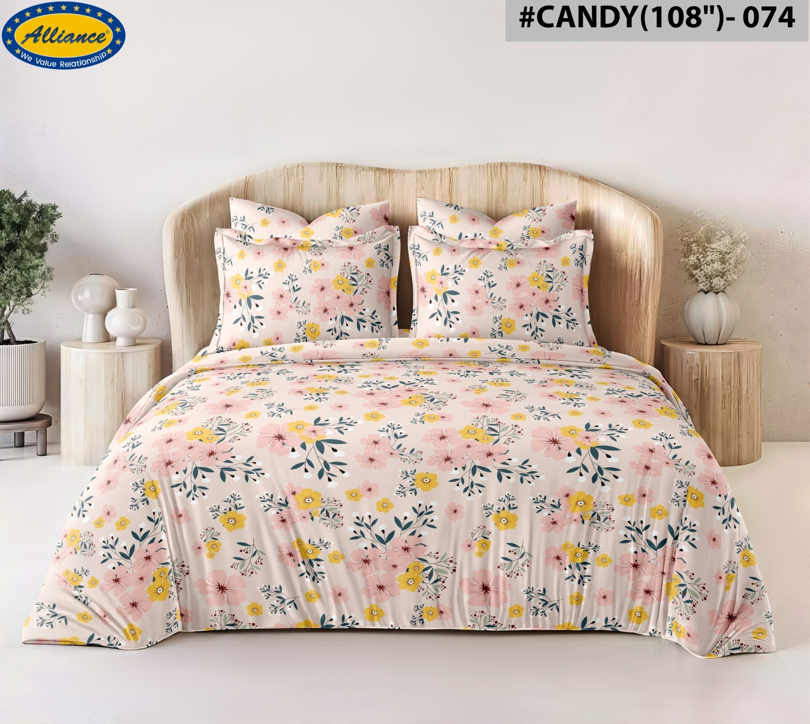 Cotton Feel Bedspread 108x108 Inch – Royal Mantel