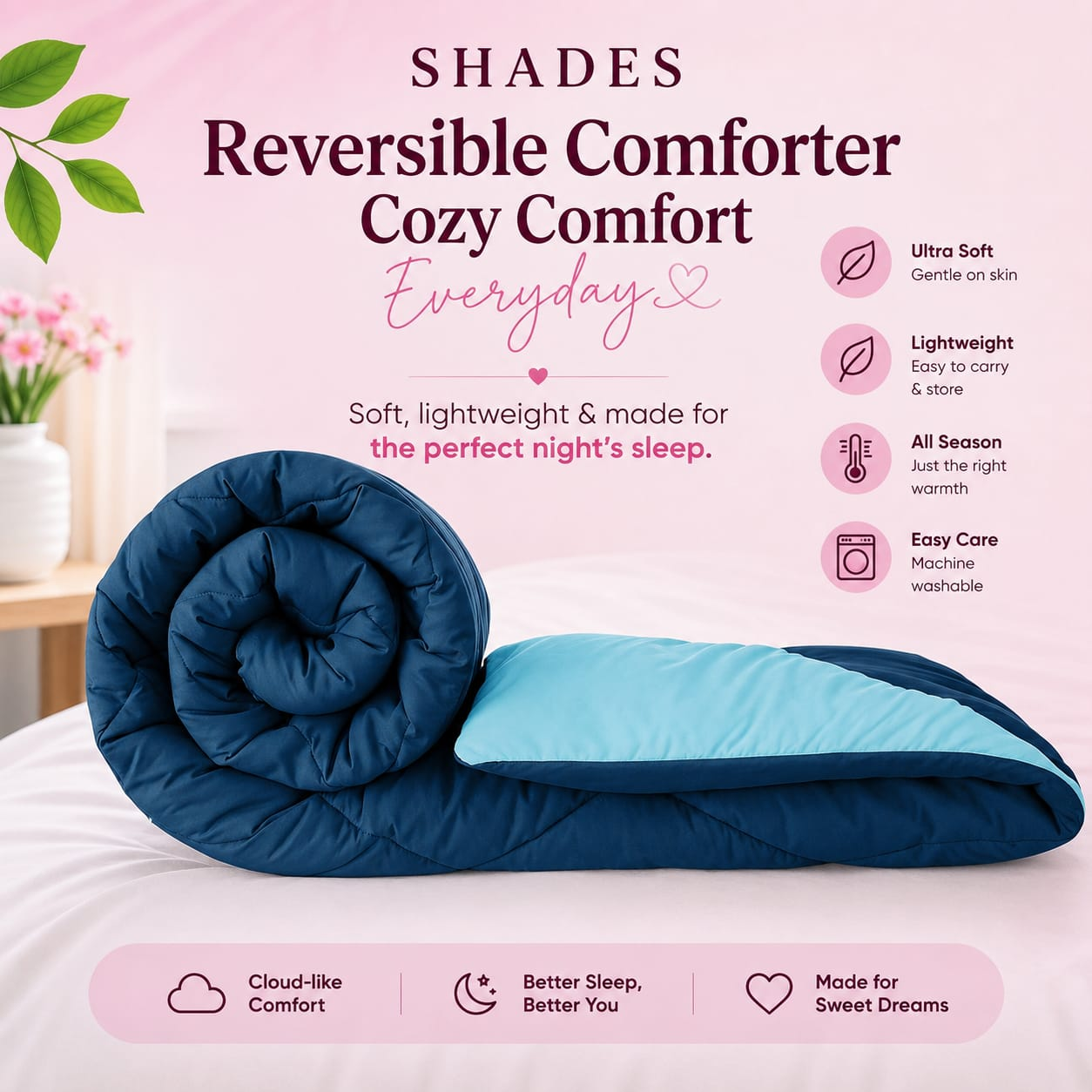 Comforter Double-Deep Navy – Royal Mantel