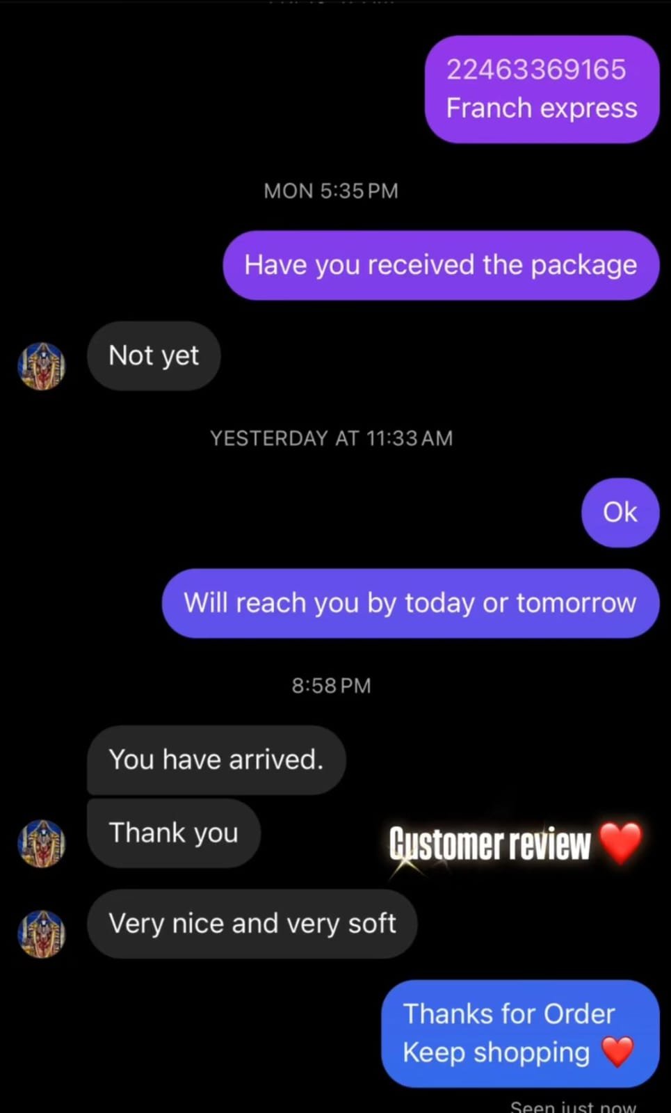 Customer review